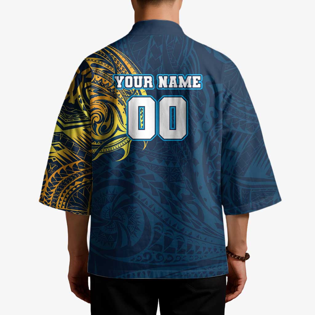 Personalized Gold Coast Titans Kimono Polynesian Tribal Chest and Sleeve Tattoo