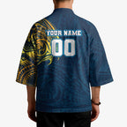 Personalized Gold Coast Titans Kimono Polynesian Tribal Chest and Sleeve Tattoo