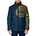 Personalized Gold Coast Titans Padded Jacket Polynesian Tribal Chest and Sleeve Tattoo
