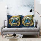 Personalized Gold Coast Titans Pillow Cover Polynesian Tribal Chest and Sleeve Tattoo