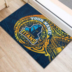 Personalized Gold Coast Titans Rubber Doormat Polynesian Tribal Chest and Sleeve Tattoo