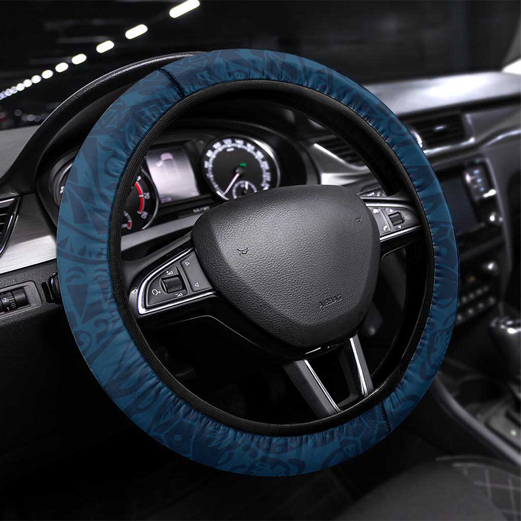 Gold Coast Titans Steering Wheel Cover Polynesian Tribal Chest and Sleeve Tattoo