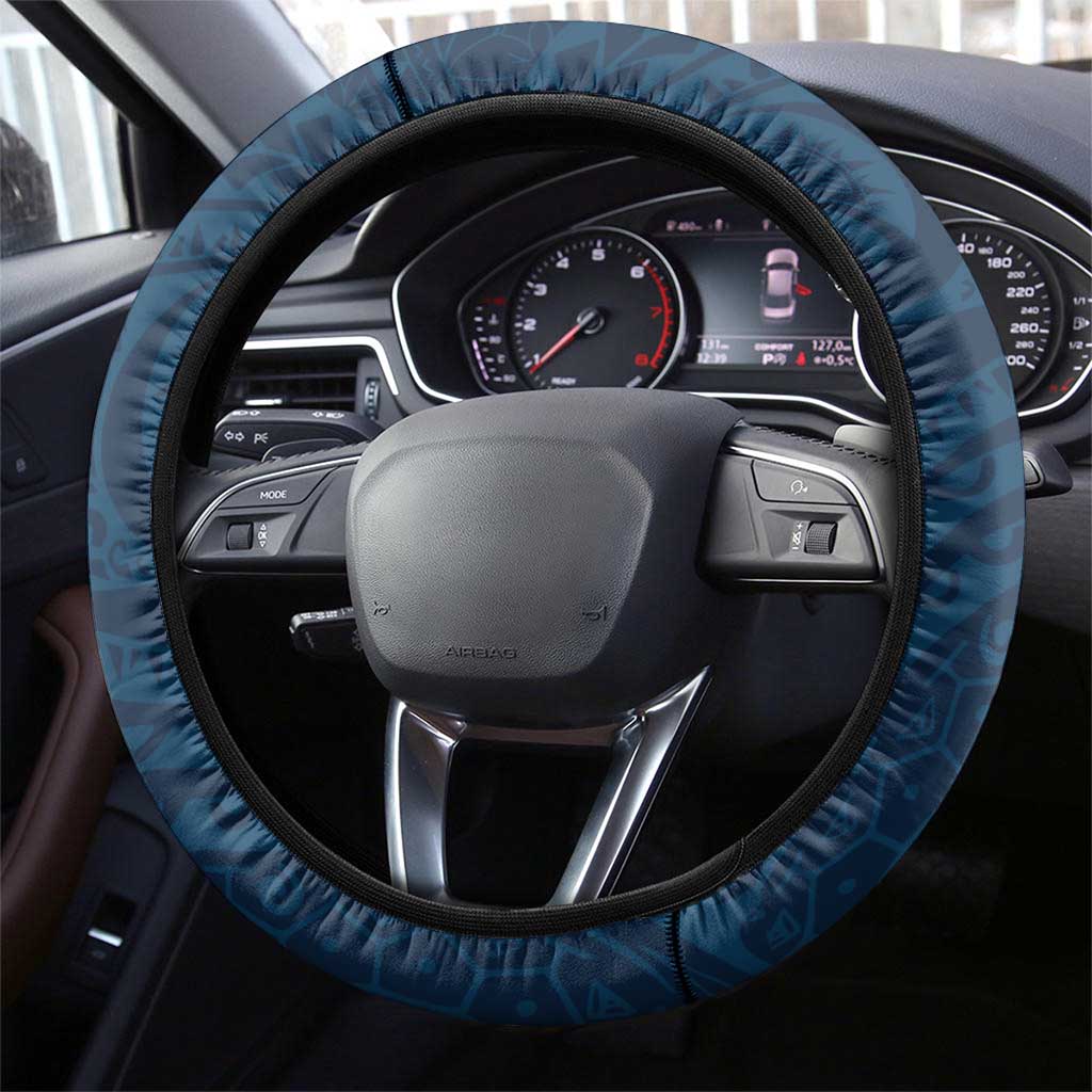 Gold Coast Titans Steering Wheel Cover Polynesian Tribal Chest and Sleeve Tattoo