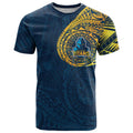 Personalized Gold Coast Titans T Shirt Polynesian Tribal Chest and Sleeve Tattoo