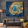 Personalized Gold Coast Titans Tapestry Polynesian Tribal Chest and Sleeve Tattoo