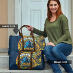 Personalized Gold Coast Titans Travel Bag Polynesian Tribal Chest and Sleeve Tattoo
