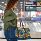 Personalized Gold Coast Titans Travel Bag Polynesian Tribal Chest and Sleeve Tattoo
