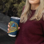 Personalized Gold Coast Titans Tumbler Cup Polynesian Tribal Chest and Sleeve Tattoo
