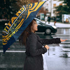 Personalized Gold Coast Titans Umbrella Polynesian Tribal Chest and Sleeve Tattoo