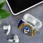 Personalized Parramatta Eels AirPods Case Polynesian Tribal Chest and Sleeve Tattoo