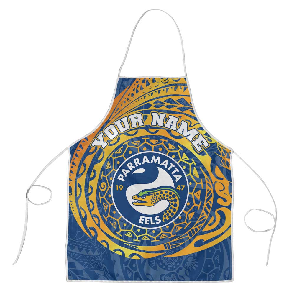 Personalized Parramatta Eels Apron Polynesian Tribal Chest and Sleeve Tattoo