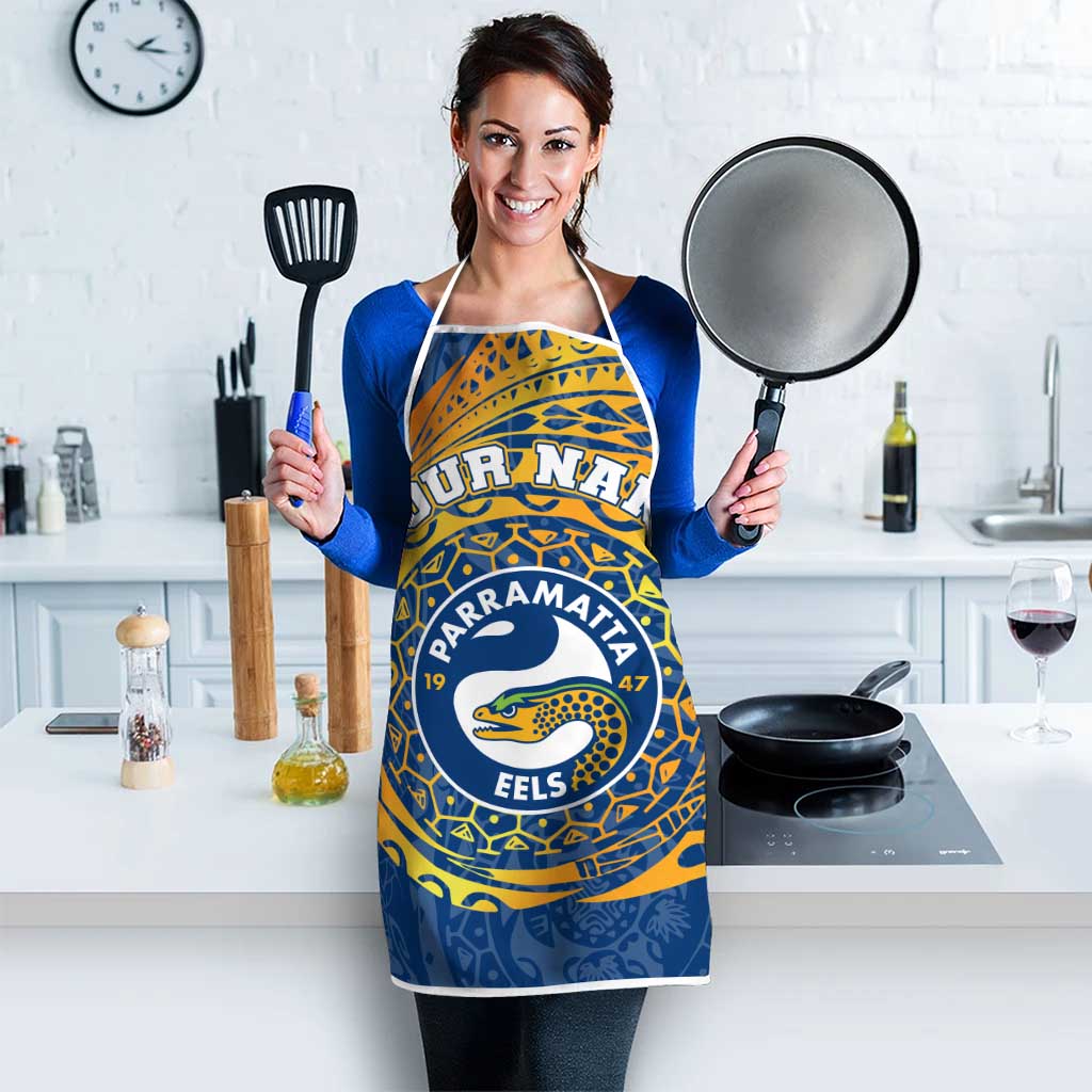 Personalized Parramatta Eels Apron Polynesian Tribal Chest and Sleeve Tattoo