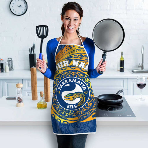 Personalized Parramatta Eels Apron Polynesian Tribal Chest and Sleeve Tattoo