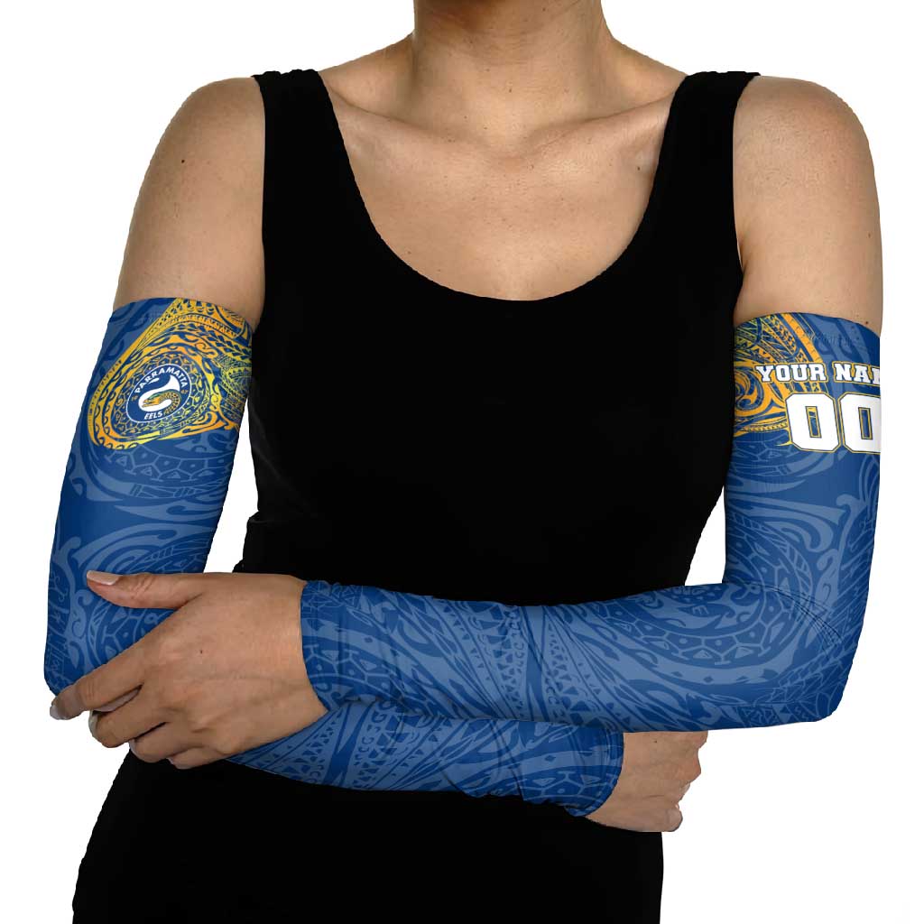 Personalized Parramatta Eels Arm Sleeves Polynesian Tribal Chest and Sleeve Tattoo