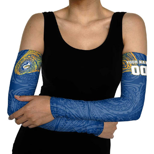Personalized Parramatta Eels Arm Sleeves Polynesian Tribal Chest and Sleeve Tattoo