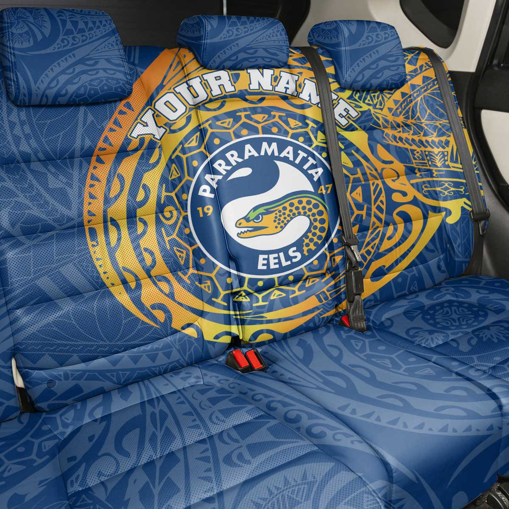Personalized Parramatta Eels Back Car Seat Cover Polynesian Tribal Chest and Sleeve Tattoo