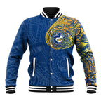Personalized Parramatta Eels Baseball Jacket Polynesian Tribal Chest and Sleeve Tattoo