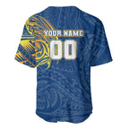 Personalized Parramatta Eels Baseball Jersey Polynesian Tribal Chest and Sleeve Tattoo