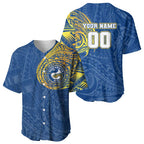 Personalized Parramatta Eels Baseball Jersey Polynesian Tribal Chest and Sleeve Tattoo