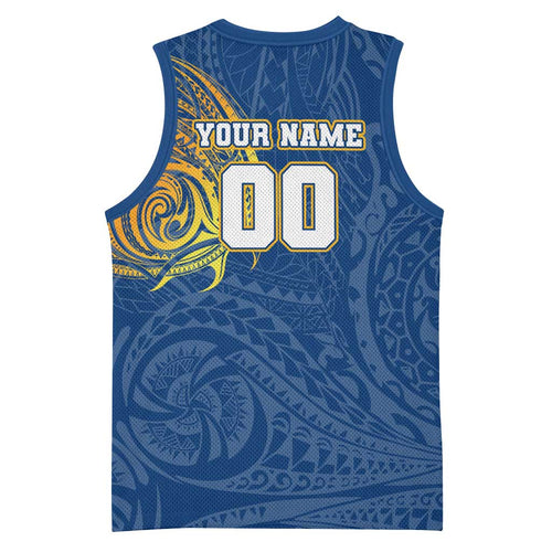 Personalized Parramatta Eels Basketball Jersey Polynesian Tribal Chest and Sleeve Tattoo