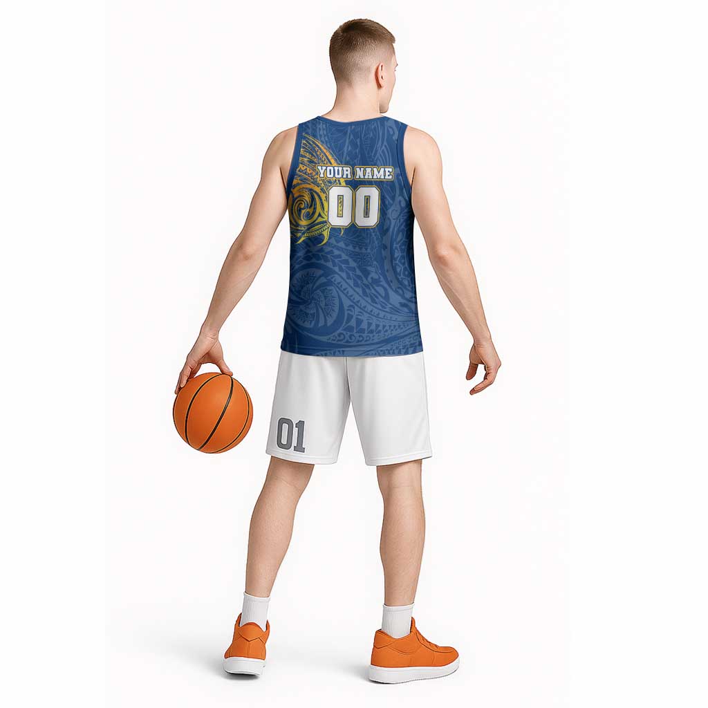 Personalized Parramatta Eels Basketball Jersey Polynesian Tribal Chest and Sleeve Tattoo