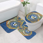 Personalized Parramatta Eels Bathroom Set Polynesian Tribal Chest and Sleeve Tattoo