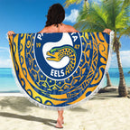 Personalized Parramatta Eels Beach Blanket Polynesian Tribal Chest and Sleeve Tattoo