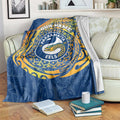 Personalized Parramatta Eels Blanket Polynesian Tribal Chest and Sleeve Tattoo