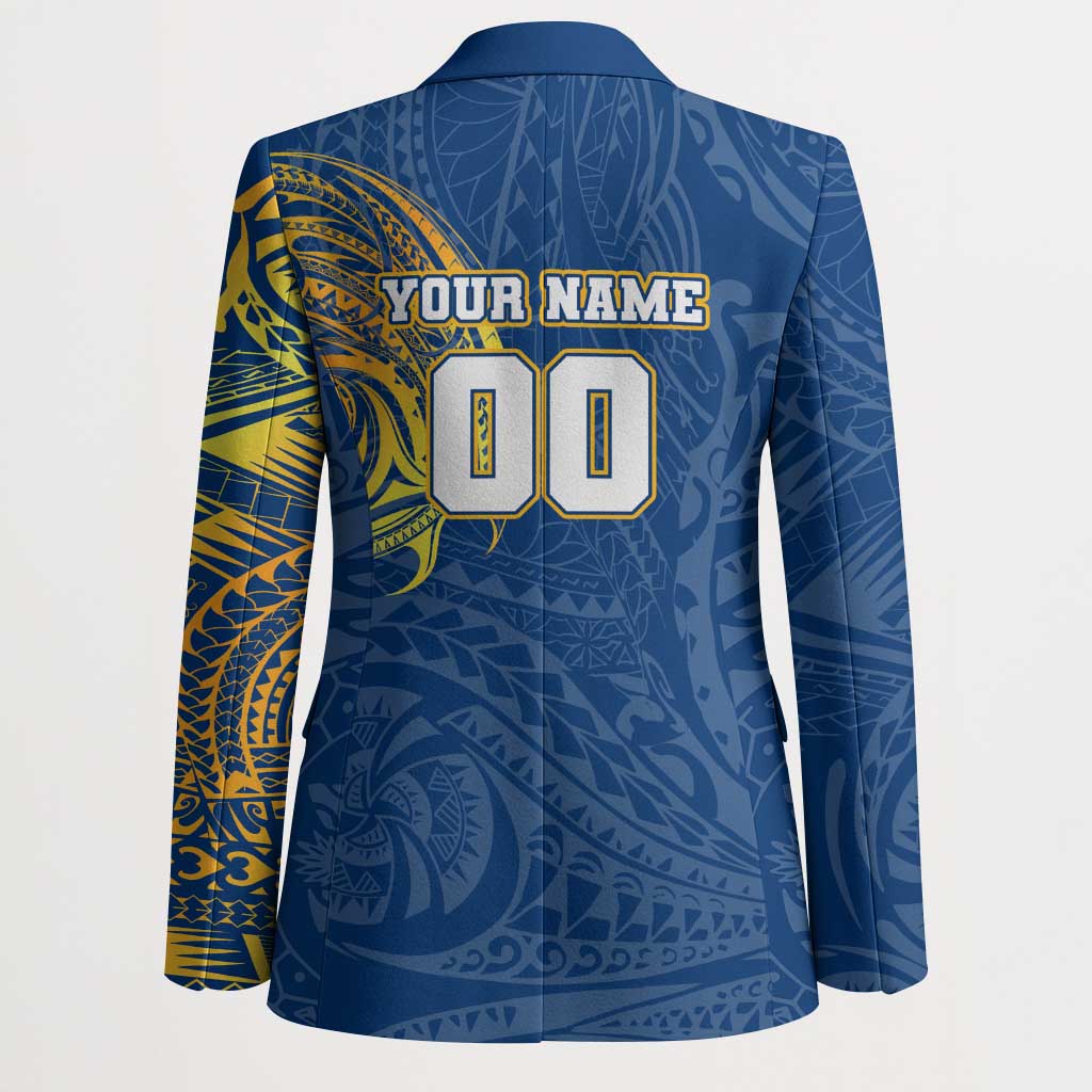 Personalized Parramatta Eels Blazer Polynesian Tribal Chest and Sleeve Tattoo