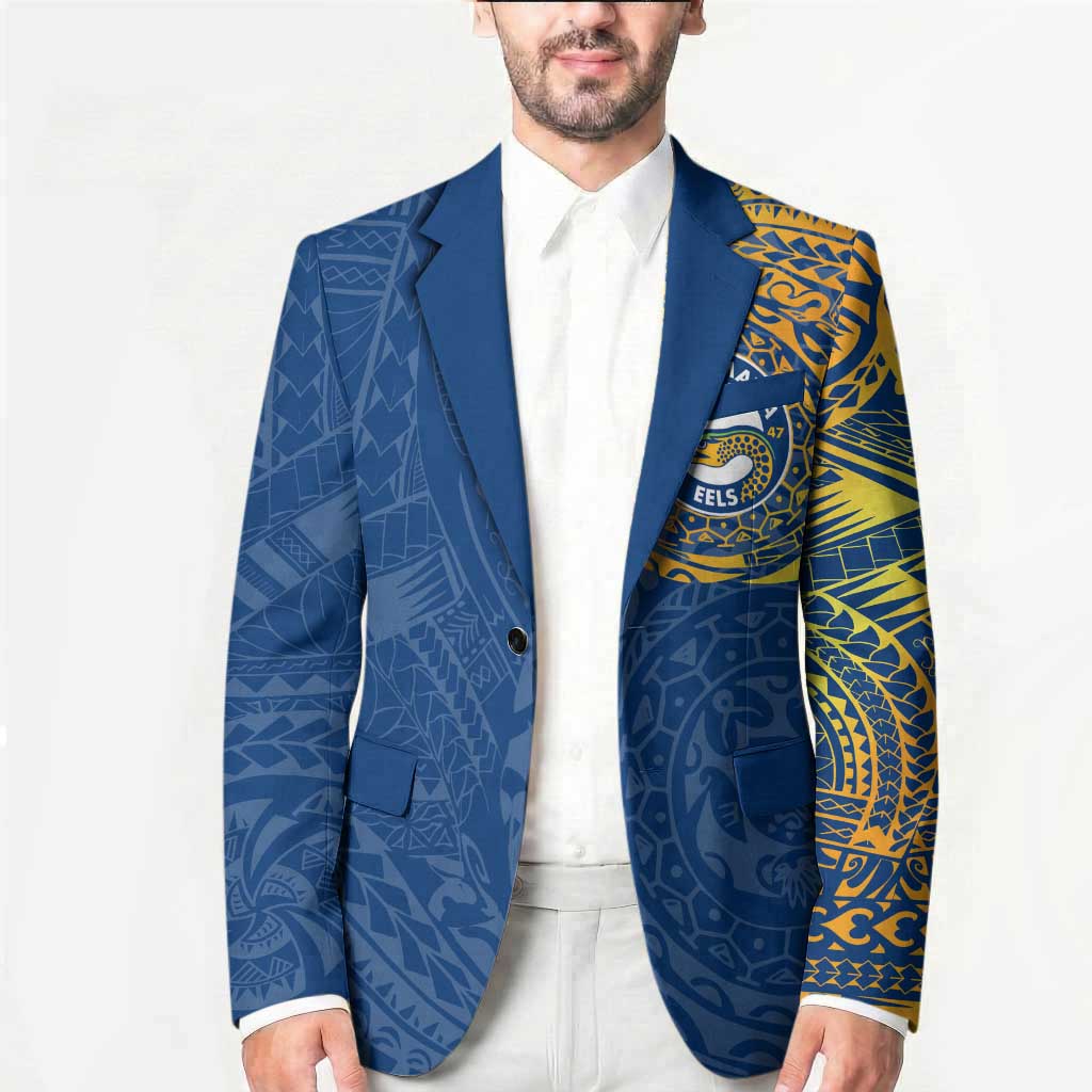 Personalized Parramatta Eels Blazer Polynesian Tribal Chest and Sleeve Tattoo