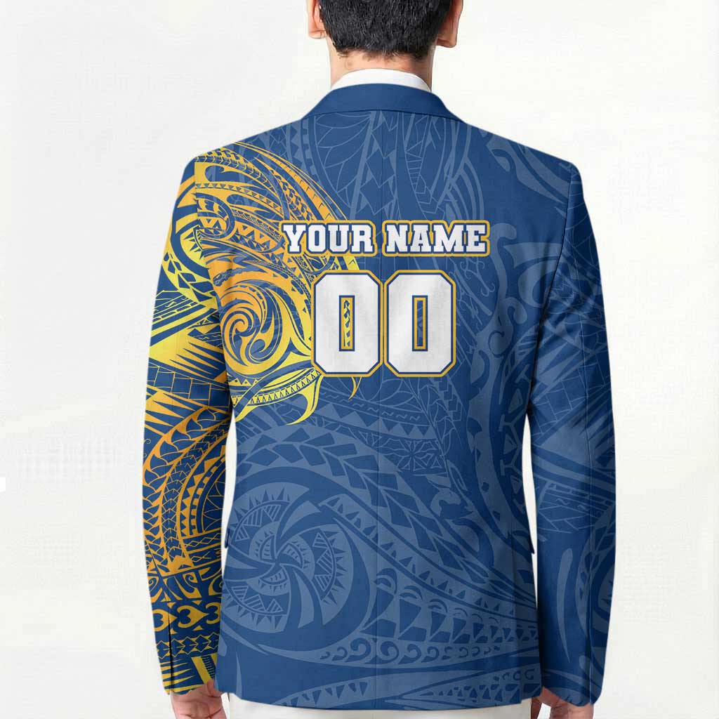Personalized Parramatta Eels Blazer Polynesian Tribal Chest and Sleeve Tattoo