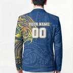 Personalized Parramatta Eels Blazer Polynesian Tribal Chest and Sleeve Tattoo