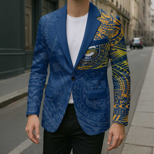Personalized Parramatta Eels Blazer Polynesian Tribal Chest and Sleeve Tattoo