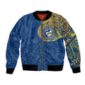 Personalized Parramatta Eels Bomber Jacket Polynesian Tribal Chest and Sleeve Tattoo
