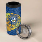 Personalized Parramatta Eels 4 in 1 Can Cooler Tumbler Polynesian Tribal Chest and Sleeve Tattoo