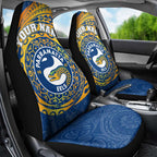 Personalized Parramatta Eels Car Seat Cover Polynesian Tribal Chest and Sleeve Tattoo