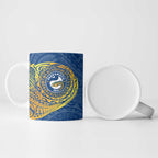 Personalized Parramatta Eels Ceramic Mug Polynesian Tribal Chest and Sleeve Tattoo