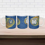 Personalized Parramatta Eels Ceramic Mug Polynesian Tribal Chest and Sleeve Tattoo