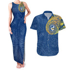 Personalized Parramatta Eels Couples Matching Tank Maxi Dress and Hawaiian Shirt Polynesian Tribal Chest and Sleeve Tattoo