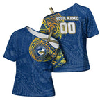 Personalized Parramatta Eels Cross Shoulder Shirt Polynesian Tribal Chest and Sleeve Tattoo
