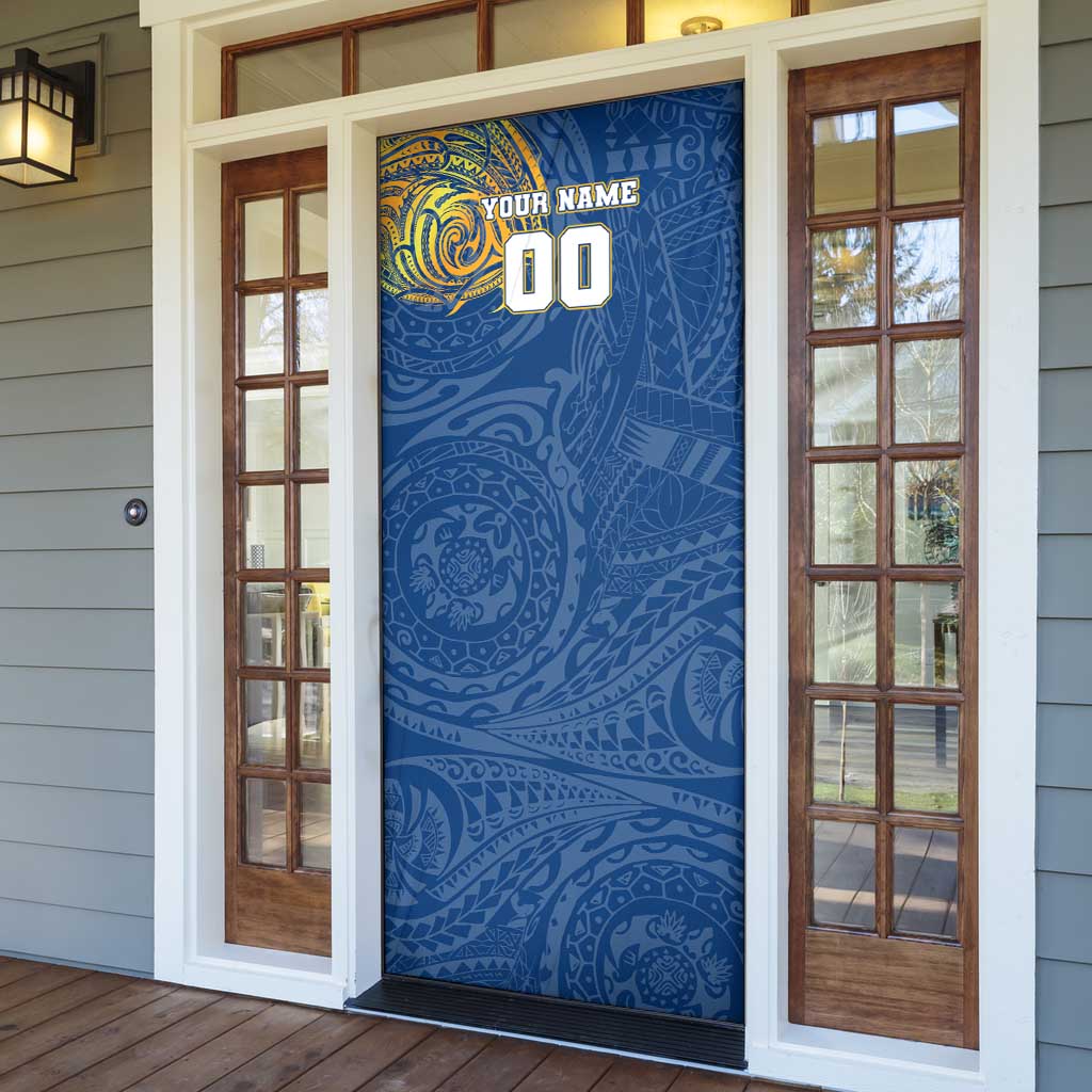 Personalized Parramatta Eels Door Cover Polynesian Tribal Chest and Sleeve Tattoo