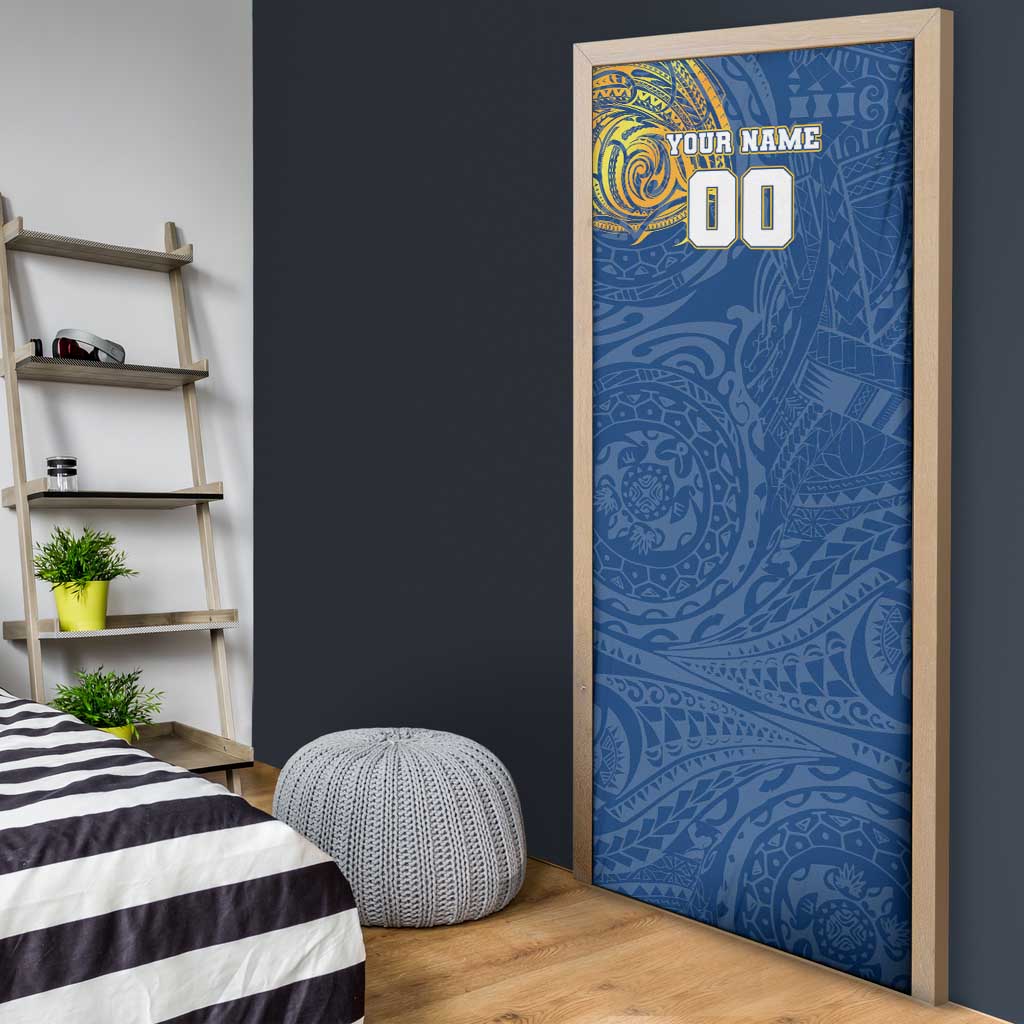Personalized Parramatta Eels Door Cover Polynesian Tribal Chest and Sleeve Tattoo