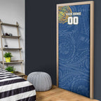 Personalized Parramatta Eels Door Cover Polynesian Tribal Chest and Sleeve Tattoo