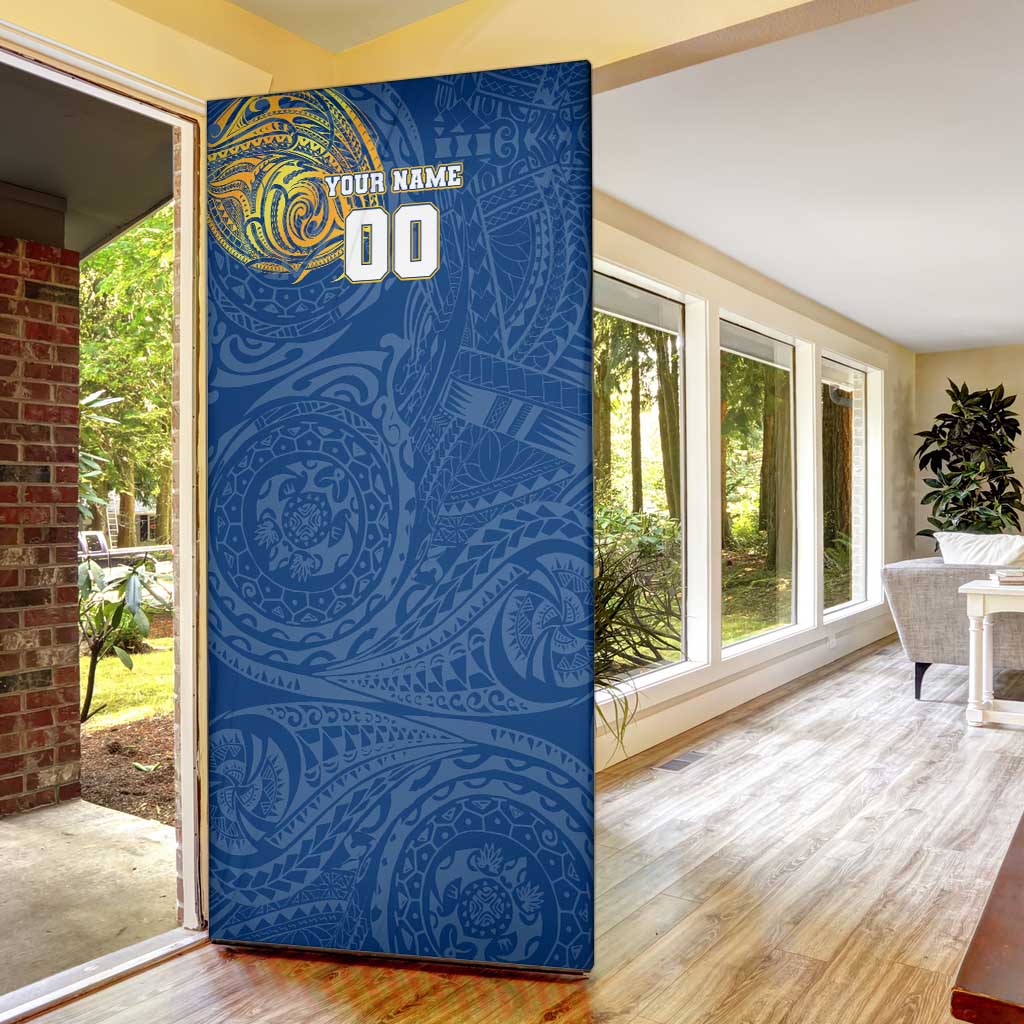 Personalized Parramatta Eels Door Cover Polynesian Tribal Chest and Sleeve Tattoo
