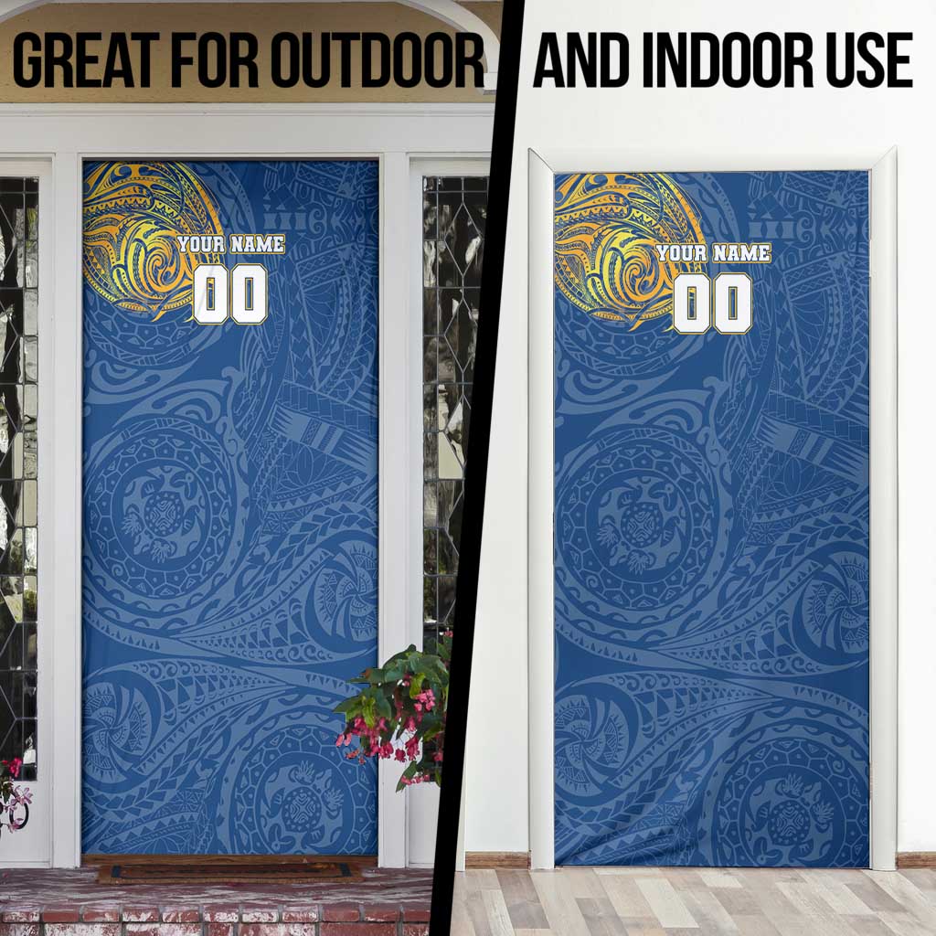 Personalized Parramatta Eels Door Cover Polynesian Tribal Chest and Sleeve Tattoo