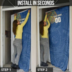 Personalized Parramatta Eels Door Cover Polynesian Tribal Chest and Sleeve Tattoo