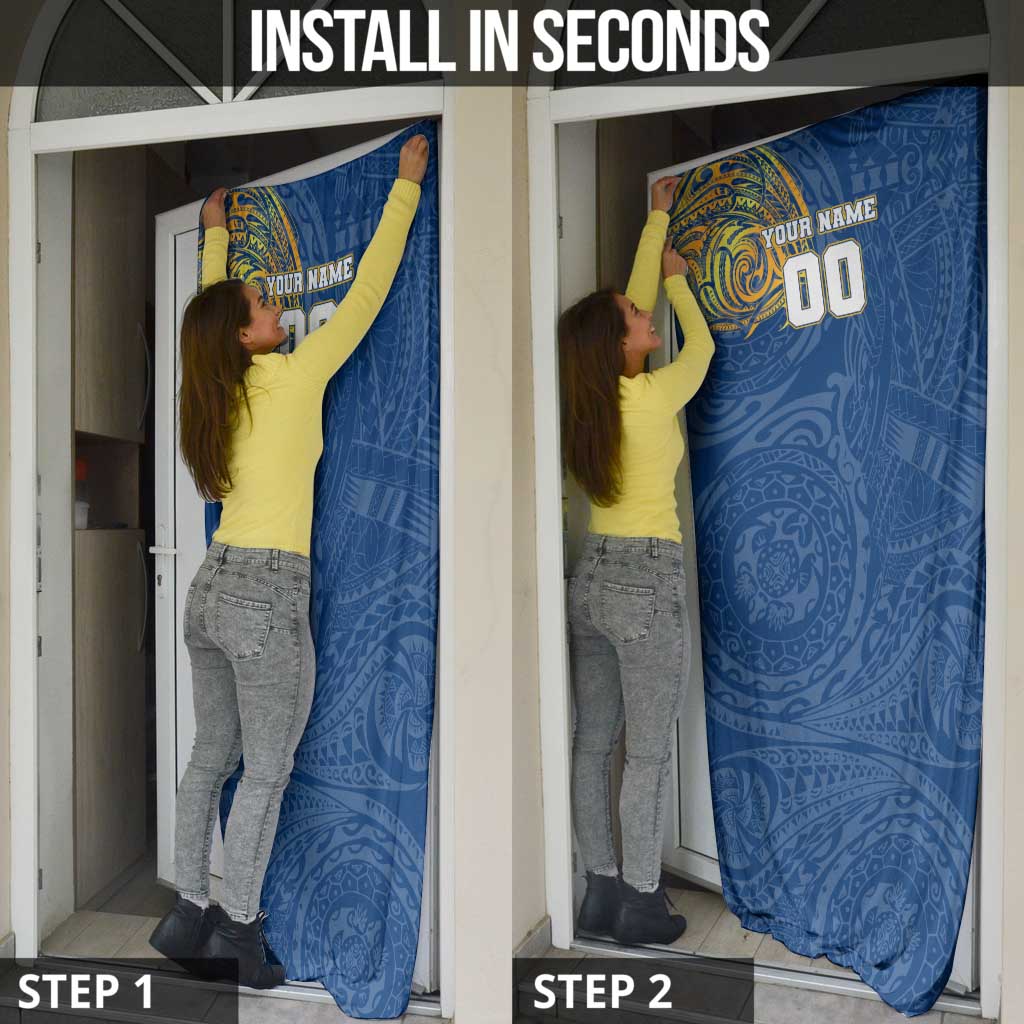 Personalized Parramatta Eels Door Cover Polynesian Tribal Chest and Sleeve Tattoo