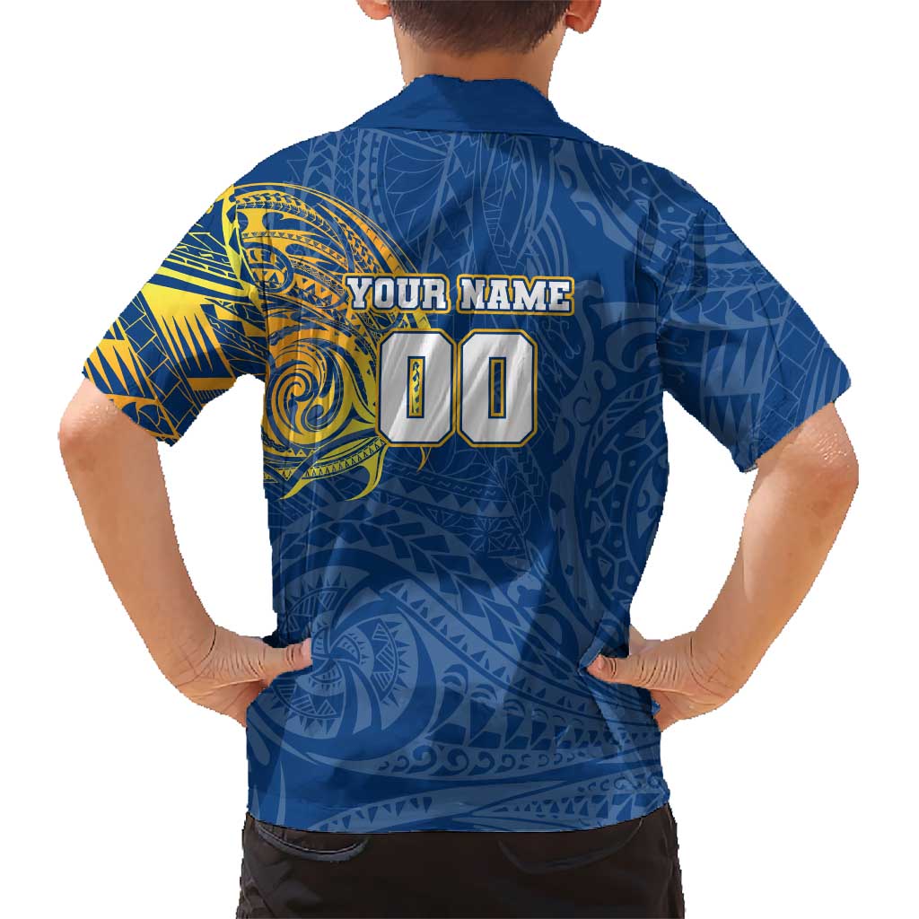 Personalized Parramatta Eels Family Matching Long Sleeve Bodycon Dress and Hawaiian Shirt Polynesian Tribal Chest and Sleeve Tattoo