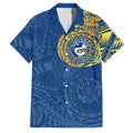 Personalized Parramatta Eels Family Matching Off Shoulder Maxi Dress and Hawaiian Shirt Polynesian Tribal Chest and Sleeve Tattoo