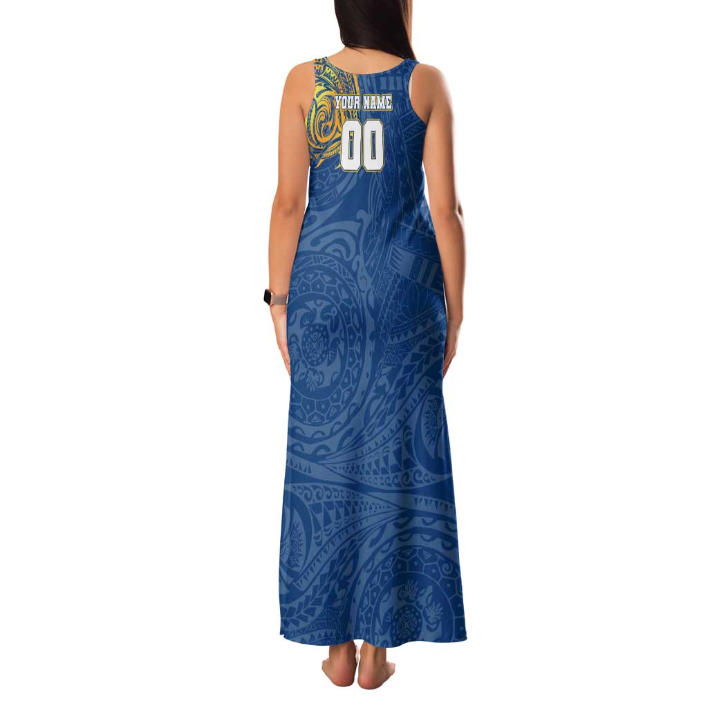 Personalized Parramatta Eels Family Matching Tank Maxi Dress and Hawaiian Shirt Polynesian Tribal Chest and Sleeve Tattoo